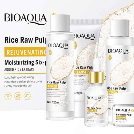 Bioaqua Rice Face & Body Care Set - 6-in-1 Anti-Pigment & Moisturising Kit